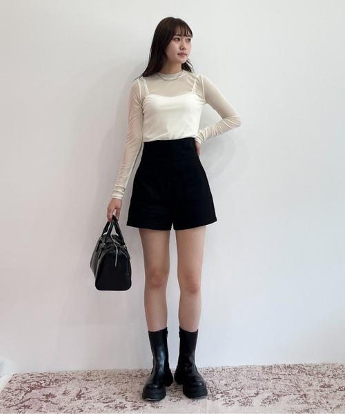 EPIMI E'PIMMY（エピミエピミー）の「アソートシアートップス（Tシャツ/カットソー・レディース・ブラック/ベージュ/アイボリー/グリーン系その他/コーラルピンク/ブラック×ホワイト・MEDIUM）」の13枚目の写真