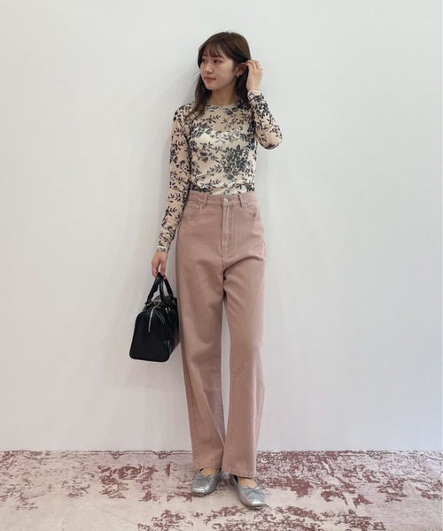 EPIMI E'PIMMY（エピミエピミー）の「アソートシアートップス（Tシャツ/カットソー・レディース・ブラック/ベージュ/アイボリー/グリーン系その他/コーラルピンク/ブラック×ホワイト・MEDIUM）」の17枚目の写真