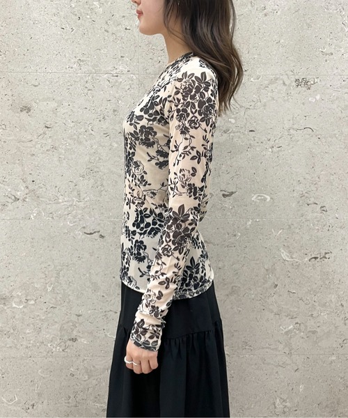 EPIMI E'PIMMY（エピミエピミー）の「アソートシアートップス（Tシャツ/カットソー・レディース・ブラック/ベージュ/アイボリー/グリーン系その他/コーラルピンク/ブラック×ホワイト・MEDIUM）」の19枚目の写真