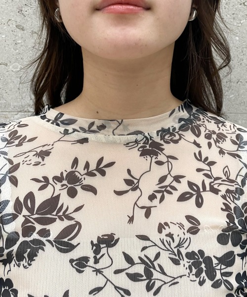 EPIMI E'PIMMY（エピミエピミー）の「アソートシアートップス（Tシャツ/カットソー・レディース・ブラック/ベージュ/アイボリー/グリーン系その他/コーラルピンク/ブラック×ホワイト・MEDIUM）」の12枚目の写真