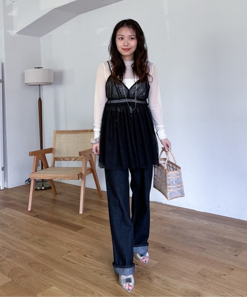 EPIMI E'PIMMY（エピミエピミー）の「アソートシアートップス（Tシャツ/カットソー・レディース・ブラック/ベージュ/アイボリー/グリーン系その他/コーラルピンク/ブラック×ホワイト・MEDIUM）」の22枚目の写真