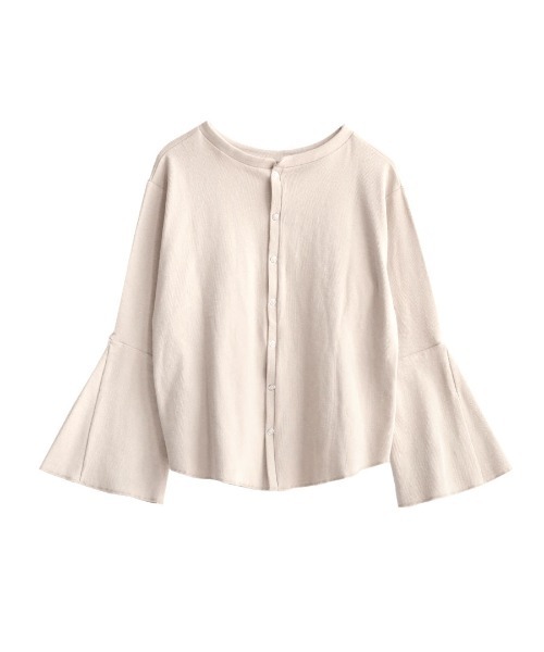 apartment department（アパートメントデパートメント）の「コットンリブ 2way ベルスリーブカーディガン（カーディガン/ボレロ・レディース・アイボリー/チャコール/レモンイエロー・M）」の6枚目の写真