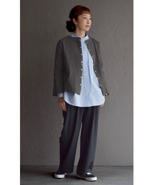 apartment department（アパートメントデパートメント）の「コットンリブ 2way ベルスリーブカーディガン（カーディガン/ボレロ・レディース・アイボリー/チャコール/レモンイエロー・M）」の16枚目の写真