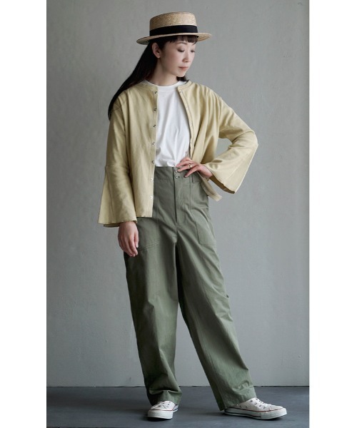 apartment department（アパートメントデパートメント）の「コットンリブ 2way ベルスリーブカーディガン（カーディガン/ボレロ・レディース・アイボリー/チャコール/レモンイエロー・M）」の18枚目の写真