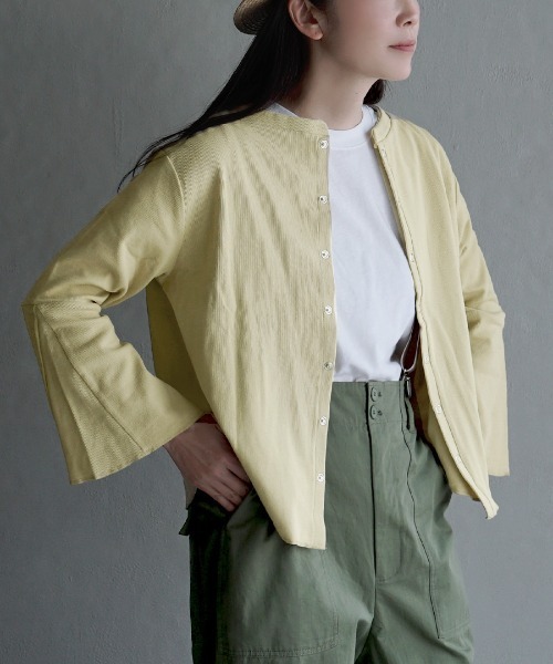 apartment department（アパートメントデパートメント）の「コットンリブ 2way ベルスリーブカーディガン（カーディガン/ボレロ・レディース・アイボリー/チャコール/レモンイエロー・M）」の19枚目の写真