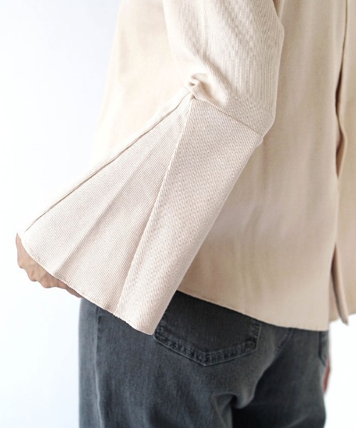 apartment department（アパートメントデパートメント）の「コットンリブ 2way ベルスリーブカーディガン（カーディガン/ボレロ・レディース・アイボリー/チャコール/レモンイエロー・M）」の10枚目の写真