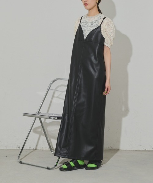 ESCADA レザーワンピース セール】レザーレディキャミワンピース（ワンピース）｜Solace