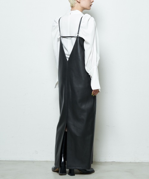 Solace(ソレイス)の「レザーレディキャミワンピース(ワンピース・レディース・ブラック・L/M)」の5枚目の写真
