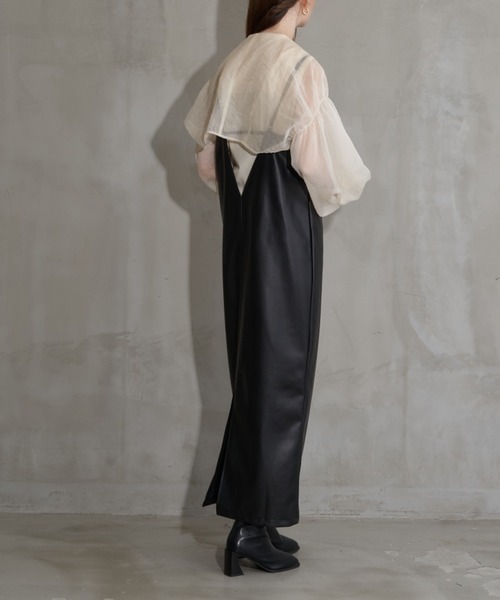 Solace(ソレイス)の「レザーレディキャミワンピース(ワンピース・レディース・ブラック・L/M)」の16枚目の写真