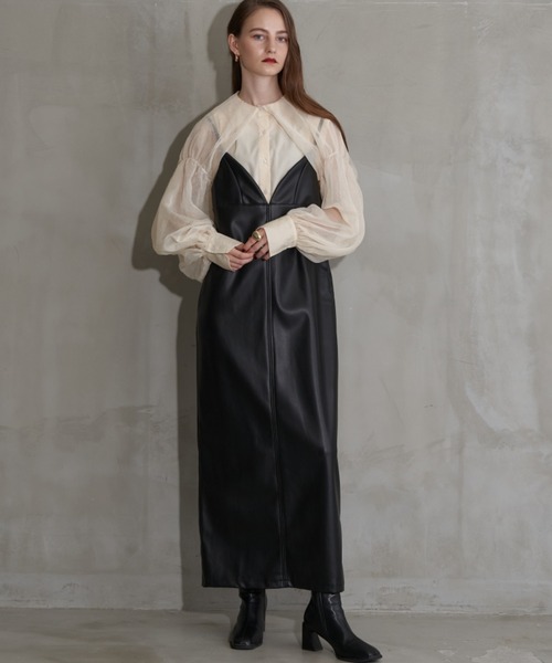 Solace(ソレイス)の「レザーレディキャミワンピース(ワンピース・レディース・ブラック・L/M)」の22枚目の写真