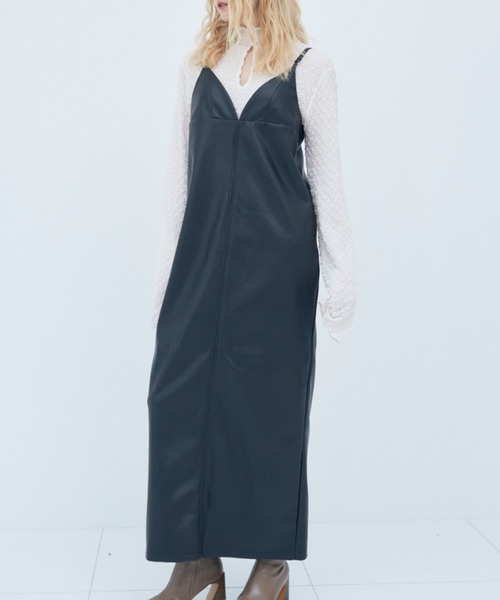 Solace(ソレイス)の「レザーレディキャミワンピース(ワンピース・レディース・ブラック・L/M)」の10枚目の写真