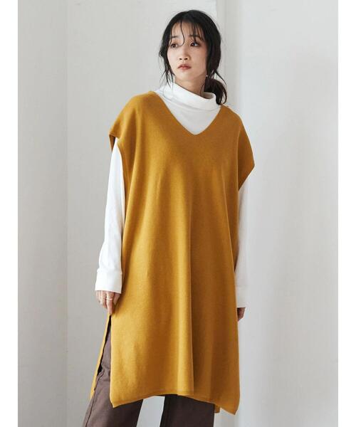 CRAFT STANDARD BOUTIQUE（クラフトスタンダードブティック）の「ジレニットワンピース　＊（ベスト・レディース・ブラック/ブラウン/マスタード・M/L）」の18枚目の写真