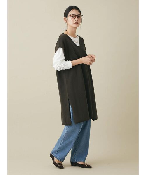 CRAFT STANDARD BOUTIQUE（クラフトスタンダードブティック）の「ジレニットワンピース　＊（ベスト・レディース・ブラック/ブラウン/マスタード・M/L）」の22枚目の写真