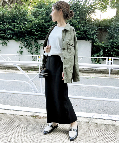 Spick & Span(スピックアンドスパン)の「ダブルジャガードニットタイトスカート(スカート・レディース・ブラック/ブルー系その他・FREE)」の5枚目の写真