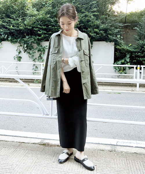 Spick & Span(スピックアンドスパン)の「ダブルジャガードニットタイトスカート(スカート・レディース・ブラック/ブルー系その他・FREE)」の8枚目の写真