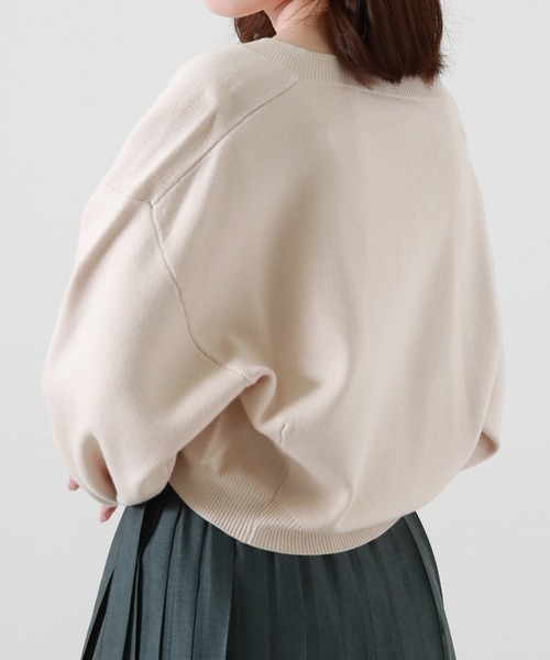 Cheek（チーク）の「クロップドコクーンニット（ニット/セーター・レディース・アイボリー/ブルー/オレンジ・MEDIUM）」の16枚目の写真
