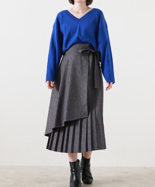 Cheek（チーク）の「クロップドコクーンニット（ニット/セーター・レディース・アイボリー/ブルー/オレンジ・MEDIUM）」の19枚目の写真
