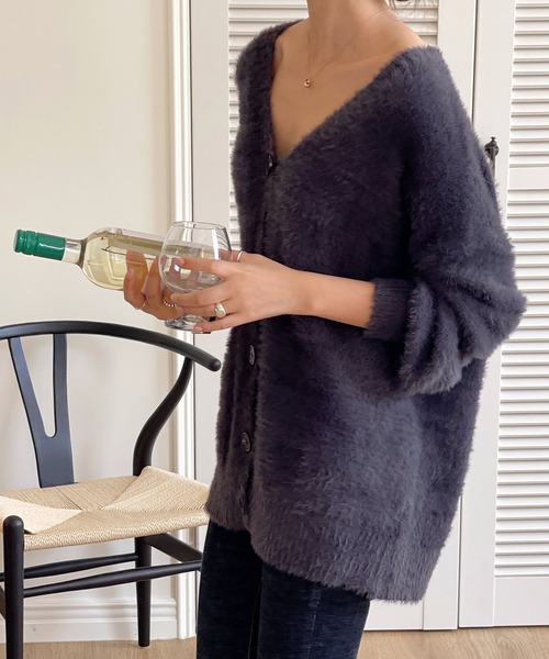 VitaFelice（ヴィータフェリーチェ）の「ボリュームスリーブニットカーディガン（カーディガン/ボレロ・レディース・グレー/ベージュ・FREE）」の22枚目の写真