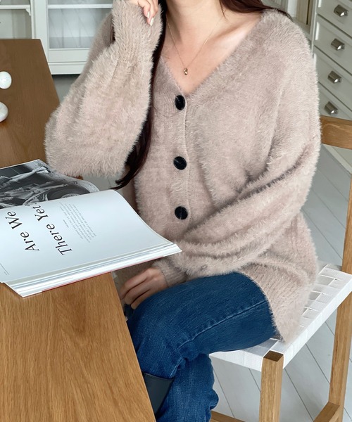 VitaFelice（ヴィータフェリーチェ）の「ボリュームスリーブニットカーディガン（カーディガン/ボレロ・レディース・グレー/ベージュ・FREE）」の20枚目の写真