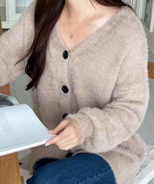 VitaFelice（ヴィータフェリーチェ）の「ボリュームスリーブニットカーディガン（カーディガン/ボレロ・レディース・グレー/ベージュ・FREE）」の21枚目の写真