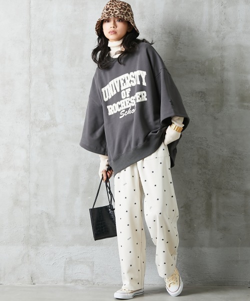 GEVS.(ジェイヴィス)の「<大きいサイズ> 星プリントリラックスワイドパンツ GEVS.(その他パンツ・レディース・ライトベージュ/ブラック・3L/L/4L/LL/5L)」の12枚目の写真