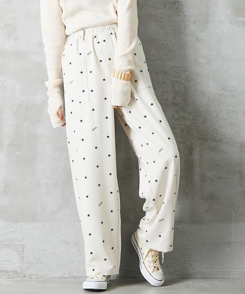 GEVS.(ジェイヴィス)の「<大きいサイズ> 星プリントリラックスワイドパンツ GEVS.(その他パンツ・レディース・ライトベージュ/ブラック・3L/L/4L/LL/5L)」の21枚目の写真