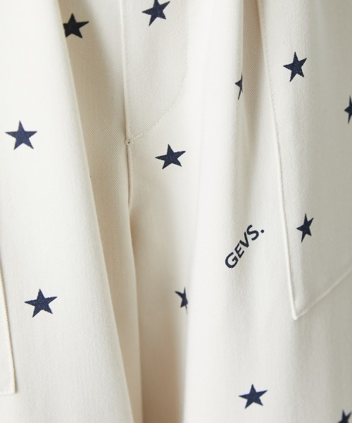 GEVS.(ジェイヴィス)の「<大きいサイズ> 星プリントリラックスワイドパンツ GEVS.(その他パンツ・レディース・ライトベージュ/ブラック・3L/L/4L/LL/5L)」の18枚目の写真