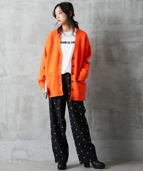 GEVS.(ジェイヴィス)の「<大きいサイズ> 星プリントリラックスワイドパンツ GEVS.(その他パンツ・レディース・ライトベージュ/ブラック・3L/L/4L/LL/5L)」の8枚目の写真