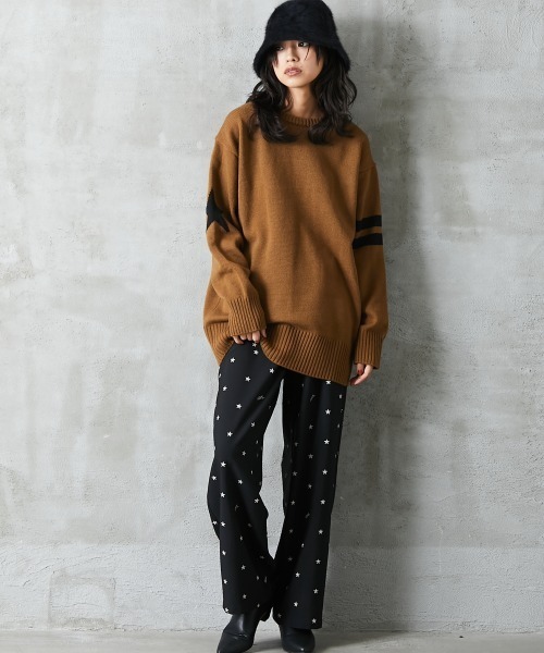 GEVS.(ジェイヴィス)の「<大きいサイズ> 星プリントリラックスワイドパンツ GEVS.(その他パンツ・レディース・ライトベージュ/ブラック・3L/L/4L/LL/5L)」の15枚目の写真