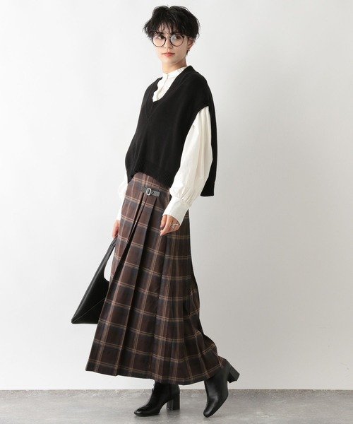 RAGEBLUE（レイジブルー）の「キルトチェックスカート（スカート・レディース・ダークグリーン/ダークブラウン/ベージュ系その他2/ブルー系その他/レッド・FREE）」の14枚目の写真