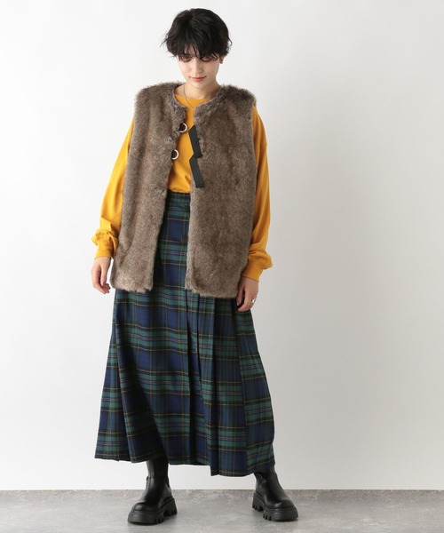 RAGEBLUE（レイジブルー）の「キルトチェックスカート（スカート・レディース・ダークグリーン/ダークブラウン/ベージュ系その他2/ブルー系その他/レッド・FREE）」の16枚目の写真