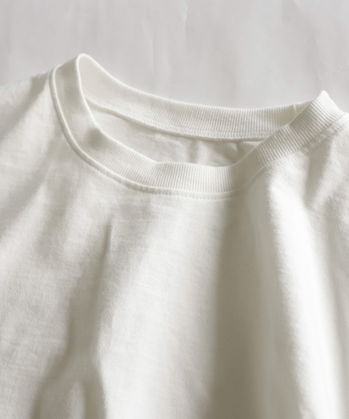 antiqua(アンティカ)の「綿100%シンプルロンT(Tシャツ/カットソー・レディース・オフホワイト/ブラック/ネイビー/ピンク・M/L)」の13枚目の写真