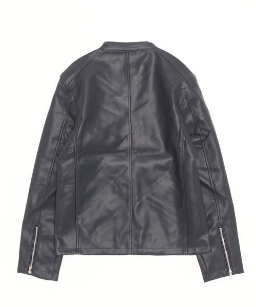 SAKAZEN(サカゼン)の「【WEB限定】 フェイクレザー シングルライダースジャケット(ライダースジャケット・メンズ・ネイビー/ワイン/ブラック/ブルー・M/L/LL)」の6枚目の写真