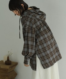 Crisp | チェックフーディーシャツ(シャツ/ブラウス)