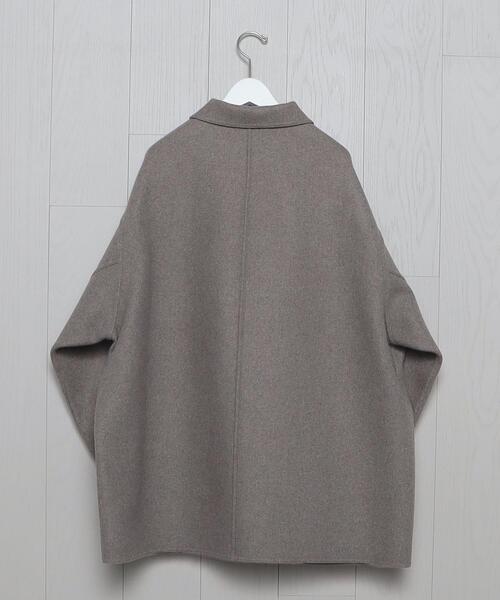 H＞WOOL CASHMERE MELTON COVER ALL BEIGE/ジャケット