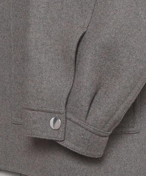 H＞WOOL CASHMERE MELTON COVER ALL BEIGE/ジャケット