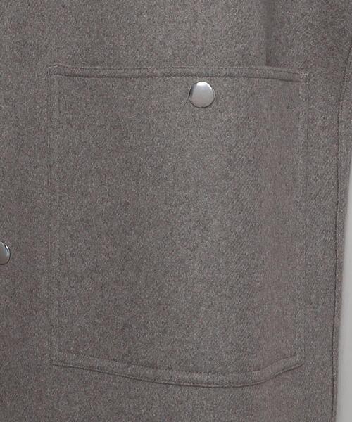 H＞WOOL CASHMERE MELTON COVER ALL BEIGE/ジャケット