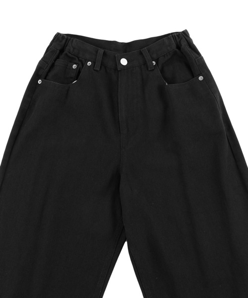 Figments(フィグメンツ)の「ツイルラージバギーパンツ(デニムパンツ・レディース・ブラック・SMALL/MEDIUM/LARGE)」の6枚目の写真