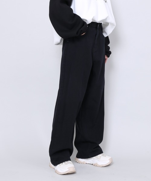 Figments(フィグメンツ)の「ツイルラージバギーパンツ(デニムパンツ・レディース・ブラック・SMALL/MEDIUM/LARGE)」の12枚目の写真
