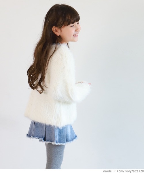 coca（coca）（コカ）の「キッズ親子お揃いふんわりシャギーニットトップス（ニット/セーター・キッズ・ブラウン/アイボリー・100/110/120/130）」の20枚目の写真