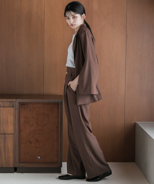 Dita Muaj.（ディータムアージュ）の「【ZOZO限定】フレアスリーブスリットテーラードジャケット(2way)（テーラードジャケット・レディース・ブラウン/ダークネイビー/グレイッシュベージュ・FREE）」の6枚目の写真