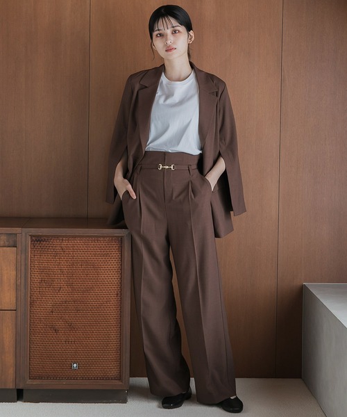 Dita Muaj.（ディータムアージュ）の「【ZOZO限定】フレアスリーブスリットテーラードジャケット(2way)（テーラードジャケット・レディース・ブラウン/ダークネイビー/グレイッシュベージュ・FREE）」の7枚目の写真