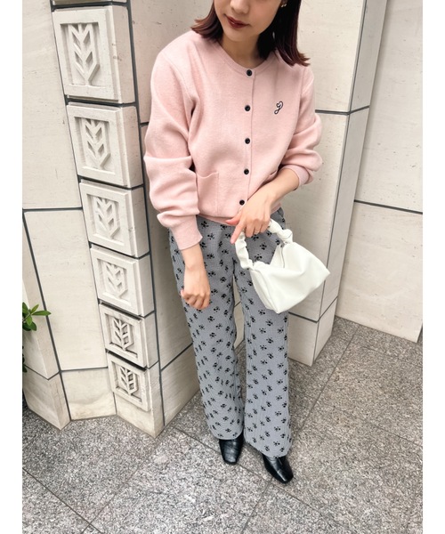 JUMELLE（ジュメロ）の「マシュマロタッチカーディガン（カーディガン/ボレロ・レディース・ピンク/ホワイト・FREE）」の4枚目の写真