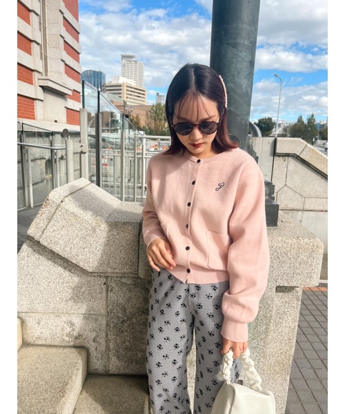 JUMELLE（ジュメロ）の「マシュマロタッチカーディガン（カーディガン/ボレロ・レディース・ピンク/ホワイト・FREE）」の6枚目の写真