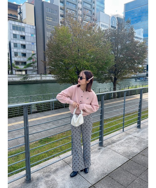 JUMELLE（ジュメロ）の「マシュマロタッチカーディガン（カーディガン/ボレロ・レディース・ピンク/ホワイト・FREE）」の10枚目の写真