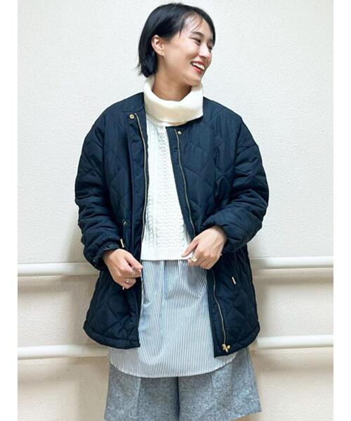 Te chichi TERRASSE(テチチテラス)の「ドロストキルティンブルゾン(ブルゾン・レディース・ベージュ/カーキ/ブラック・フリ-)」の4枚目の写真