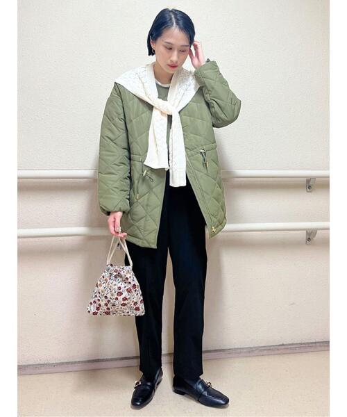 Te chichi TERRASSE(テチチテラス)の「ドロストキルティンブルゾン(ブルゾン・レディース・ベージュ/カーキ/ブラック・フリ-)」の7枚目の写真