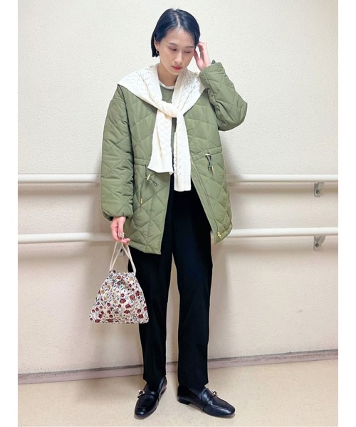 Te chichi TERRASSE(テチチテラス)の「ドロストキルティンブルゾン(ブルゾン・レディース・ベージュ/カーキ/ブラック・フリ-)」の15枚目の写真