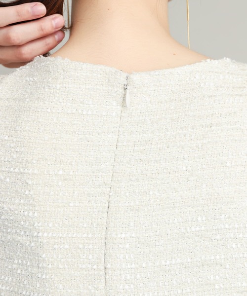 URBAN RESEARCH DOORS（アーバンリサーチドアーズ）の「ツイード TOPS セットアップ（セットアップ・レディース・ブルー系その他/ホワイト系その他・MEDIUM）」の10枚目の写真