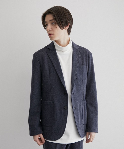 JUNRED(ジュンレッド)の「杢ニットカツラギ2Bジャケット(テーラードジャケット・メンズ・チャコールグレー/ネイビー/グレー・M/L/LL)」の3枚目の写真